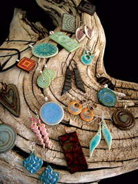 Various jewelry by Leigh Metz